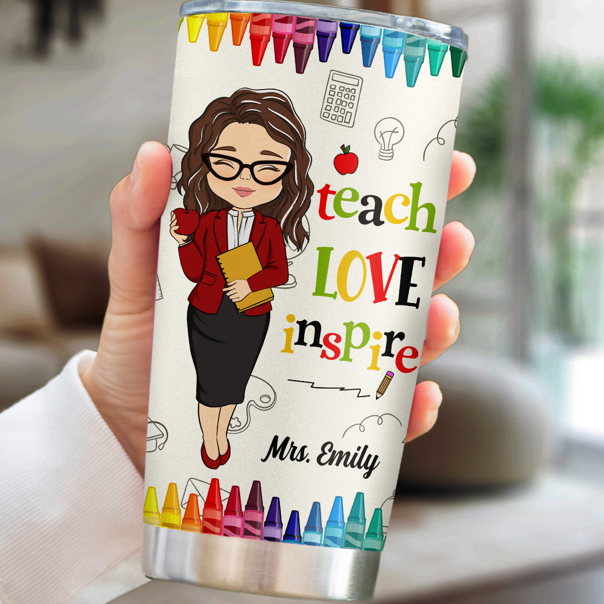Teacher Nutrition Facts - Personalized Custom Tumbler