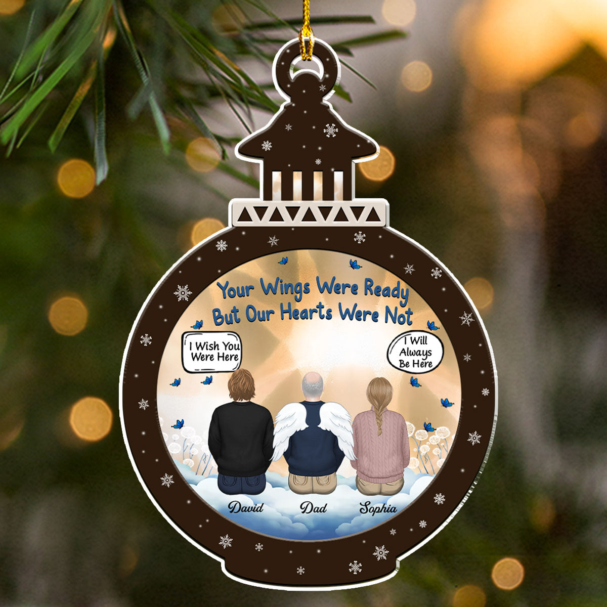 Your Light Will Always Shine In My Heart  - Personalized Custom Acrylic Ornament