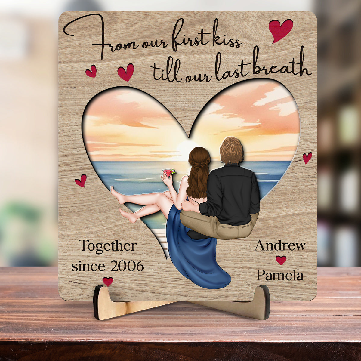 You And Me Till The End - Personalized Custom Wooden Plaque