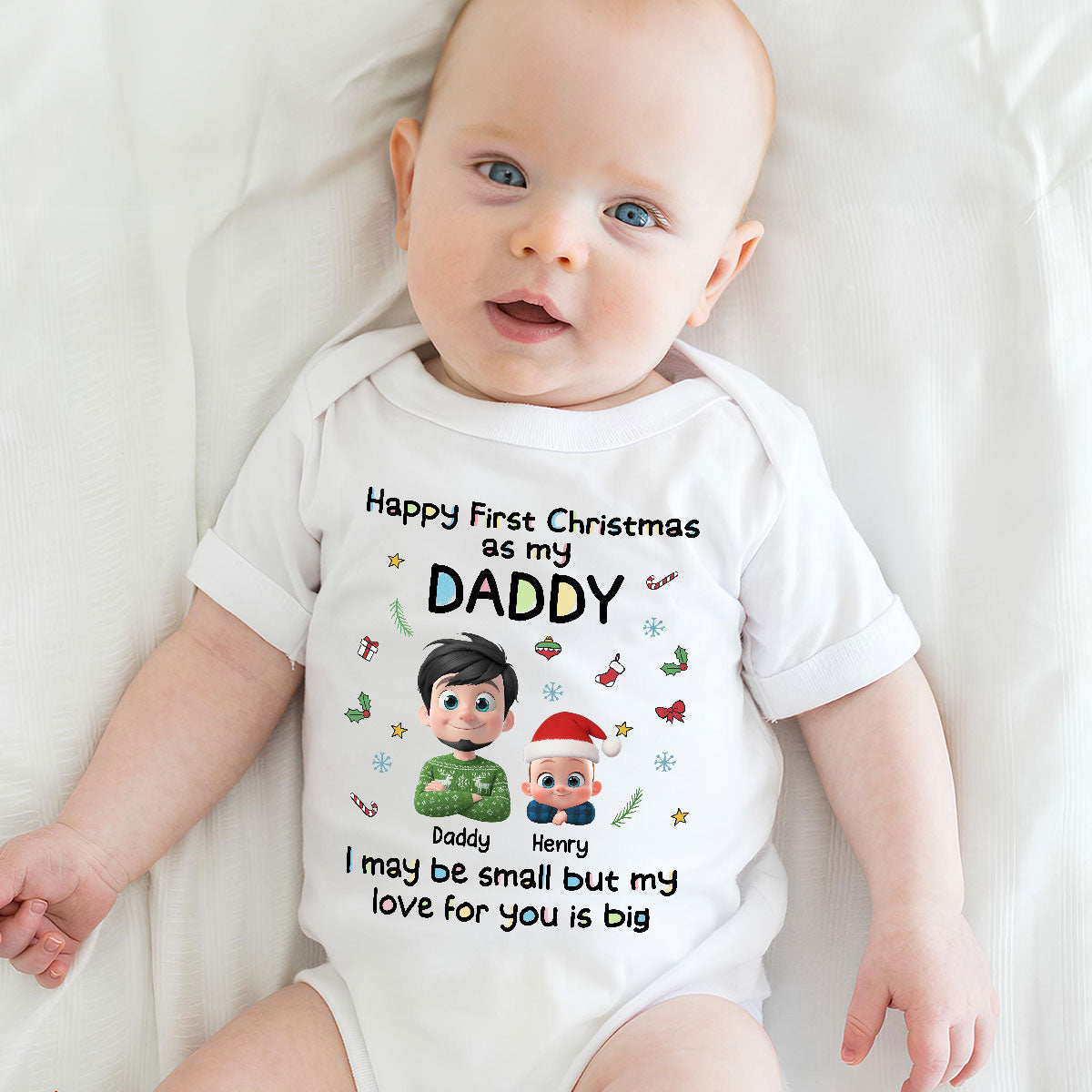 First Christmas With Baby - Personalized Custom Baby Onesie