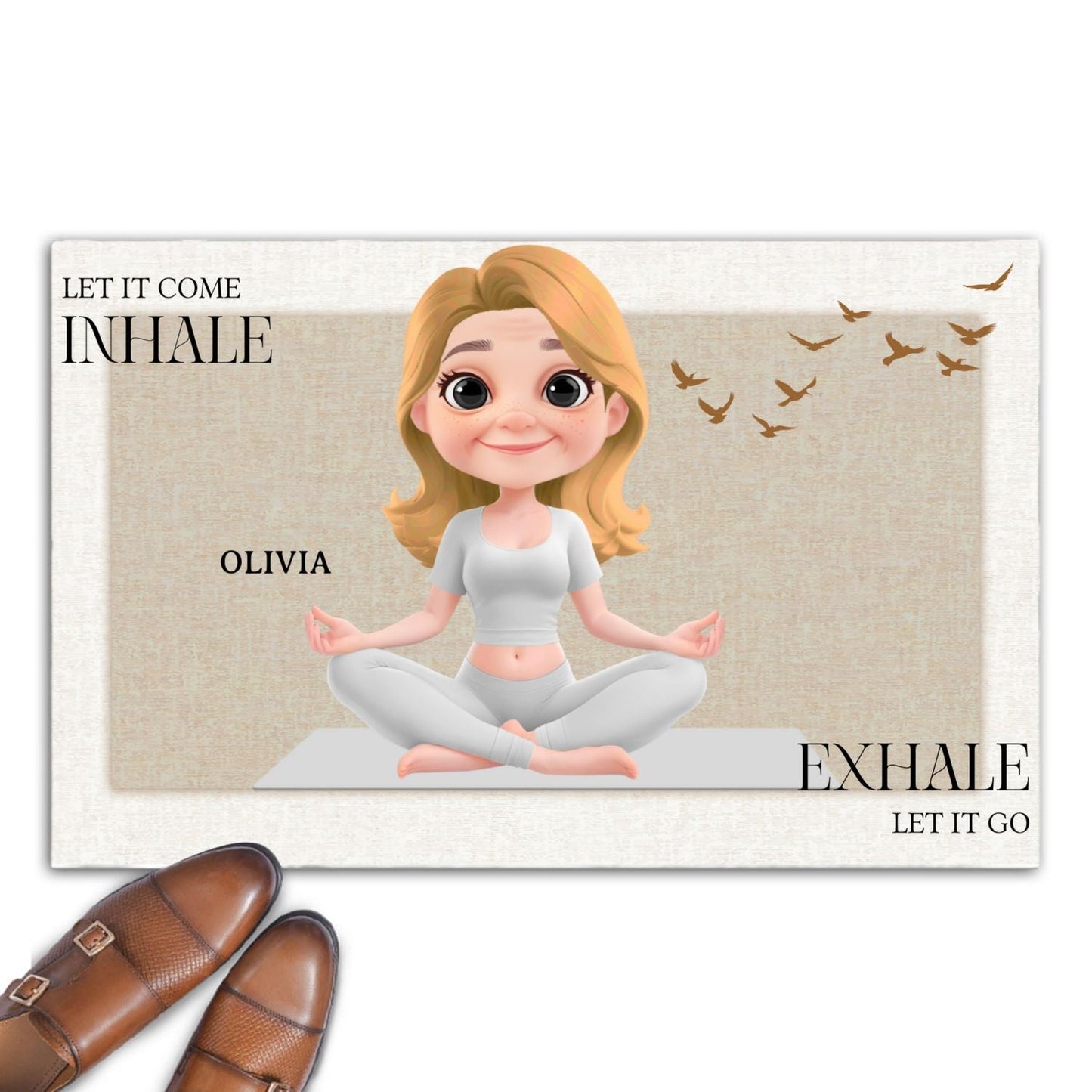Inhale In Exhale Out - Personalized Custom Doormat