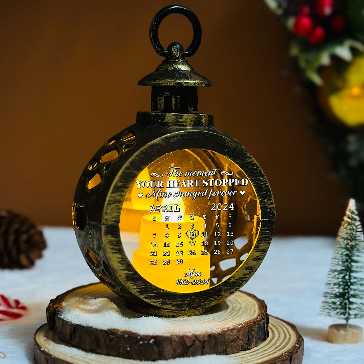The Moment - Personalized Custom Christmas Lantern