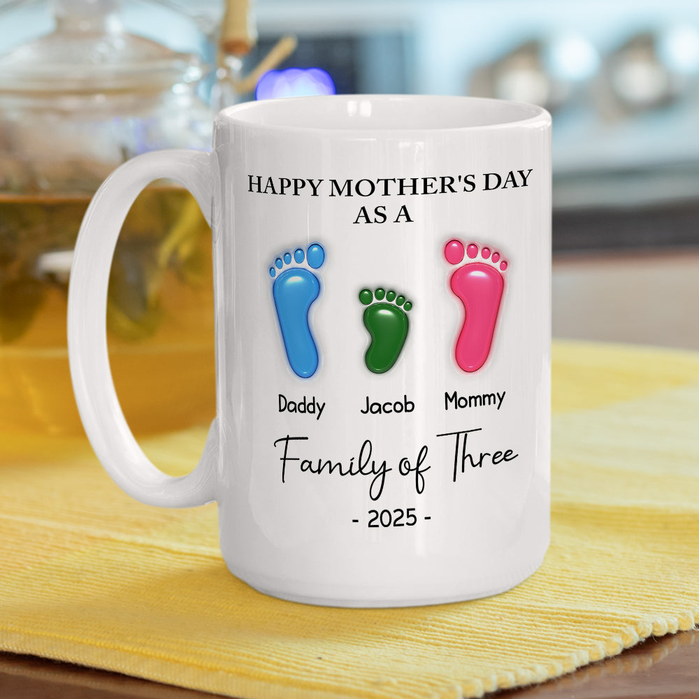 Happy Mother Day As A Family - Personalized Custom 3D Inflated Effect Mug