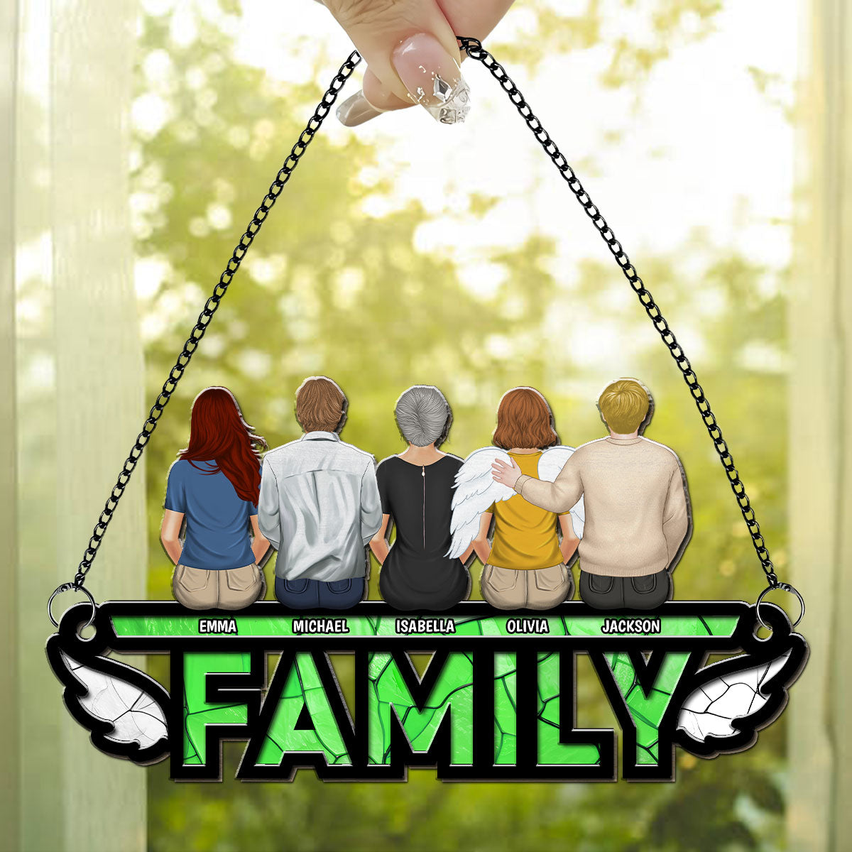 Family I'm Always With You - Personalized Custom Suncatcher