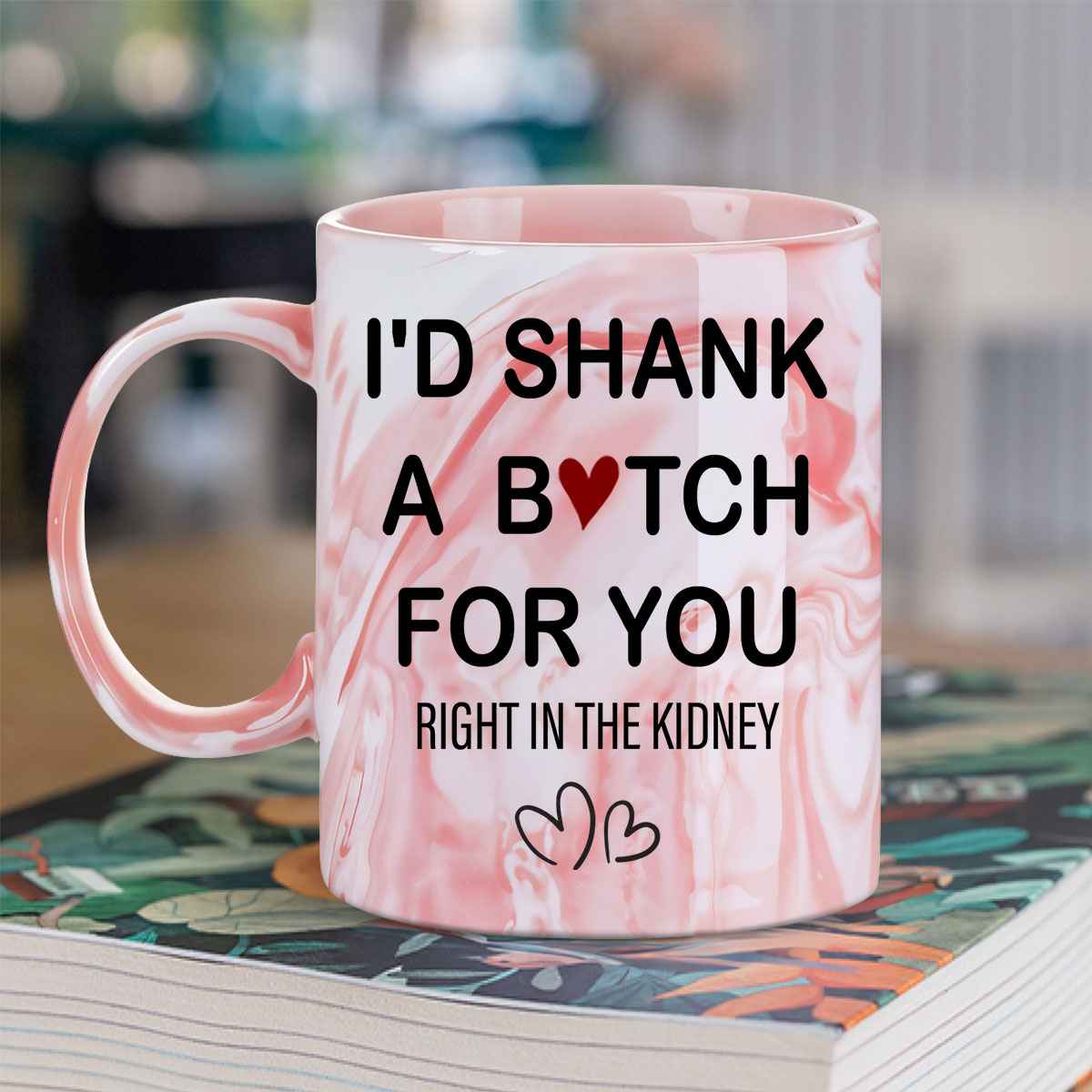My Besties - Personalized Custom Pink Marble Mug