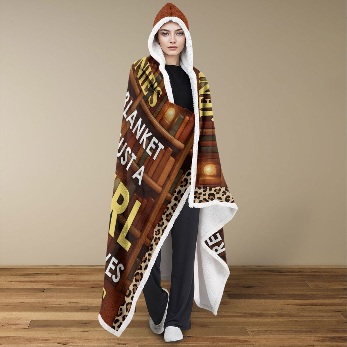 Just A Girl Who Loves Books - Personalized Custom Hooded Blanket