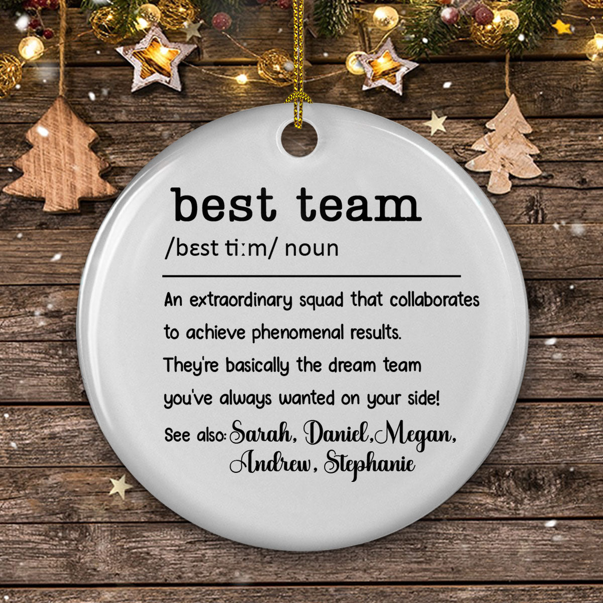 We Are Teammates - Personalized Custom Ceramic Ornament