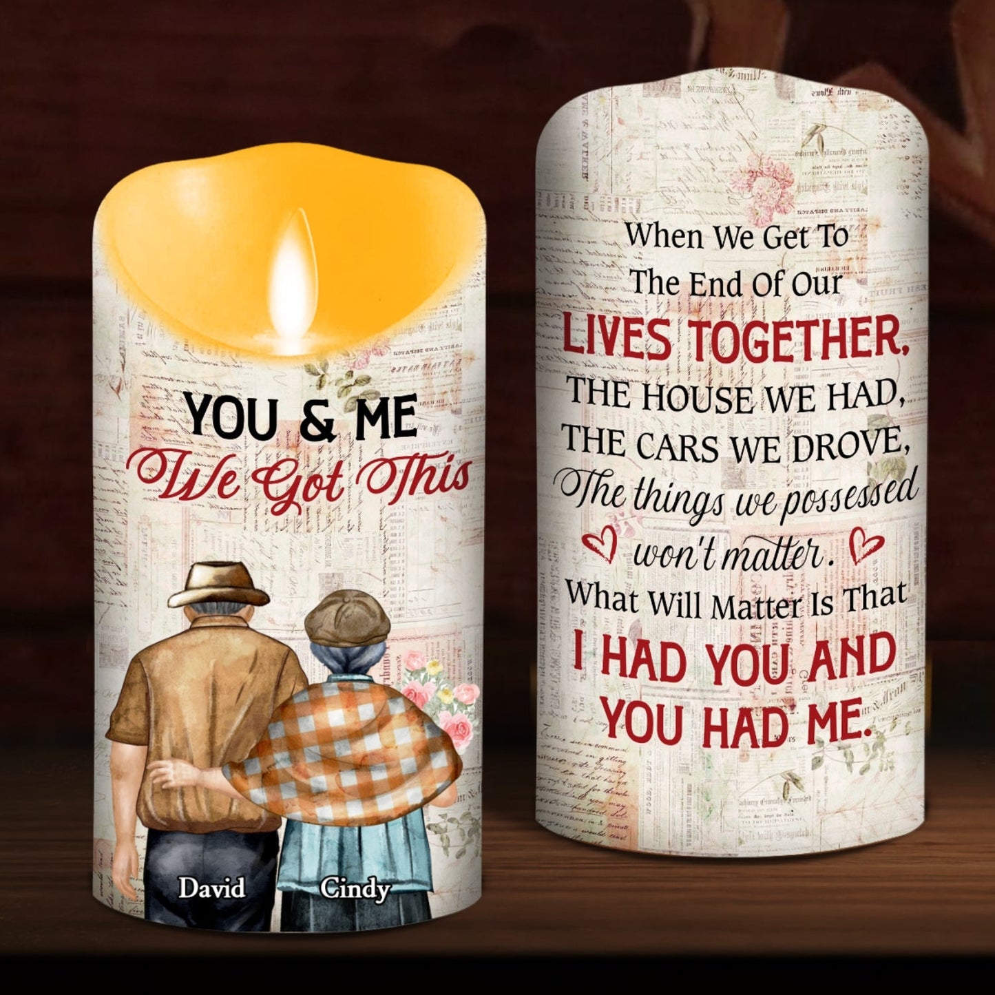 Lavender Candle - Personalized Custom LED Candle