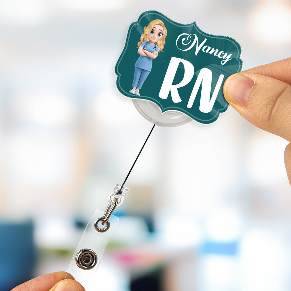 Proud To Be A Nurse - Personalized Custom Acrylic Badge Reel