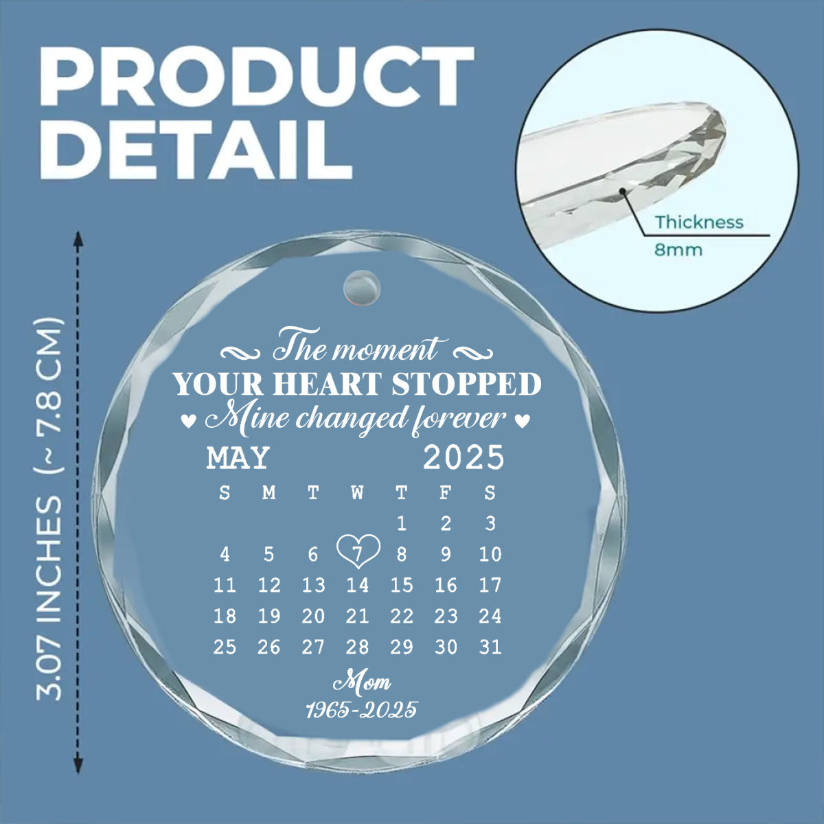 The Moment - Personalized Custom Glass Ornament