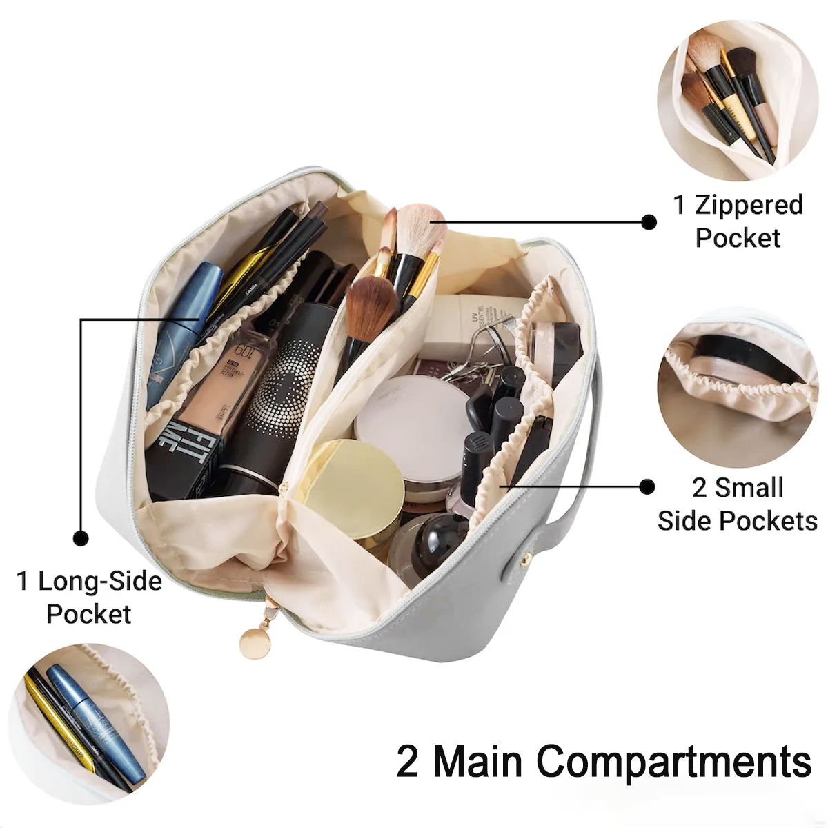 You Are The Piece That Holds Us Together - Personalized Custom Leather Makeup Bag