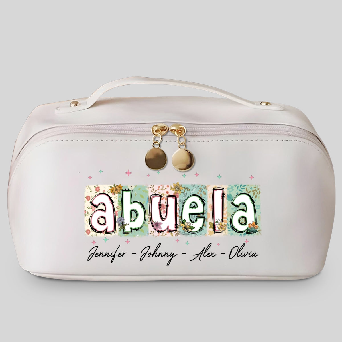 You Are The Piece That Holds Us Together - Personalized Custom Leather Makeup Bag