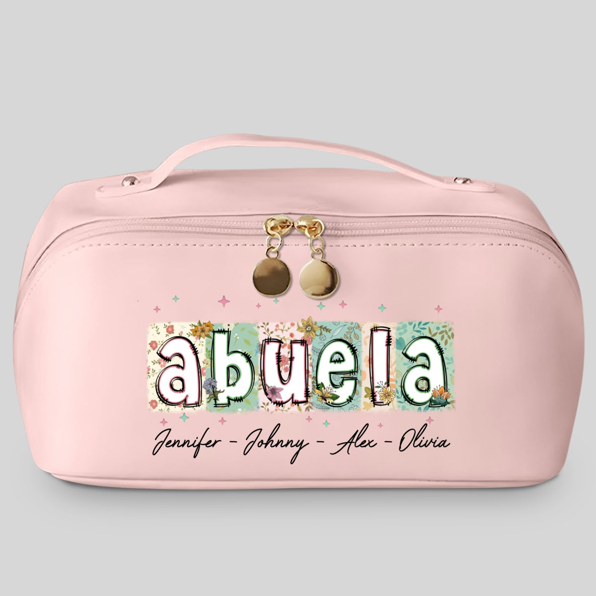 You Are The Piece That Holds Us Together - Personalized Custom Leather Makeup Bag