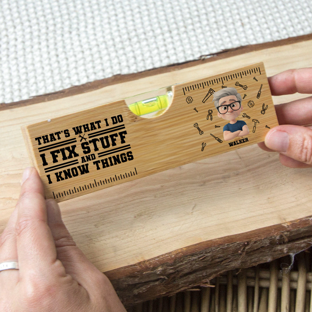 Thats What I Do - Personalized Custom Wooden Spirit Level Bottle Opener