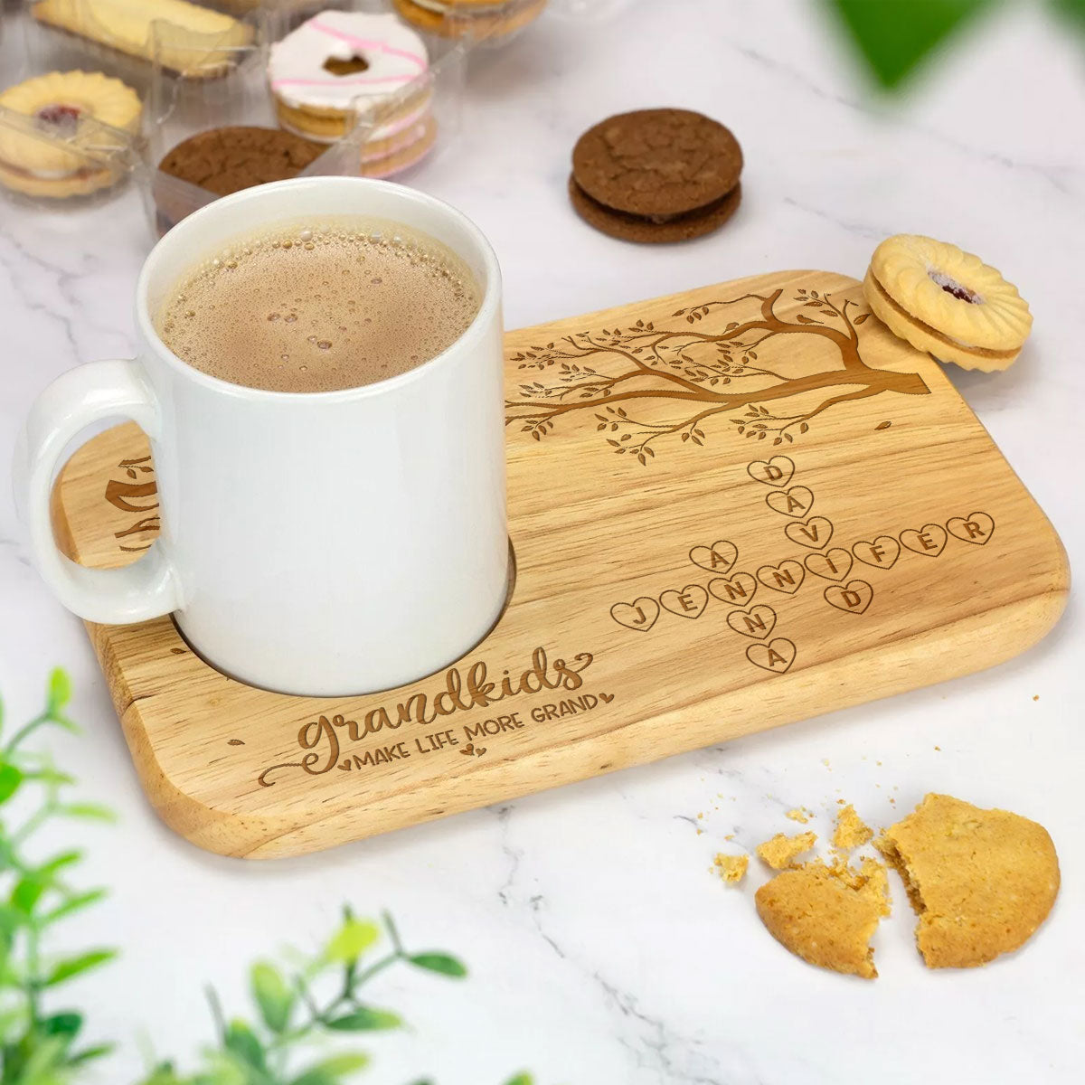 Grandkids Make Life GrandYou - Personalized Custom Wooden Treat Board
