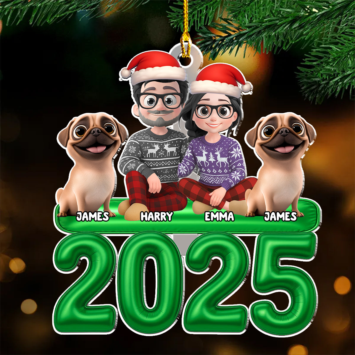 Us And Our Children - Personalized Custom Acrylic Ornament