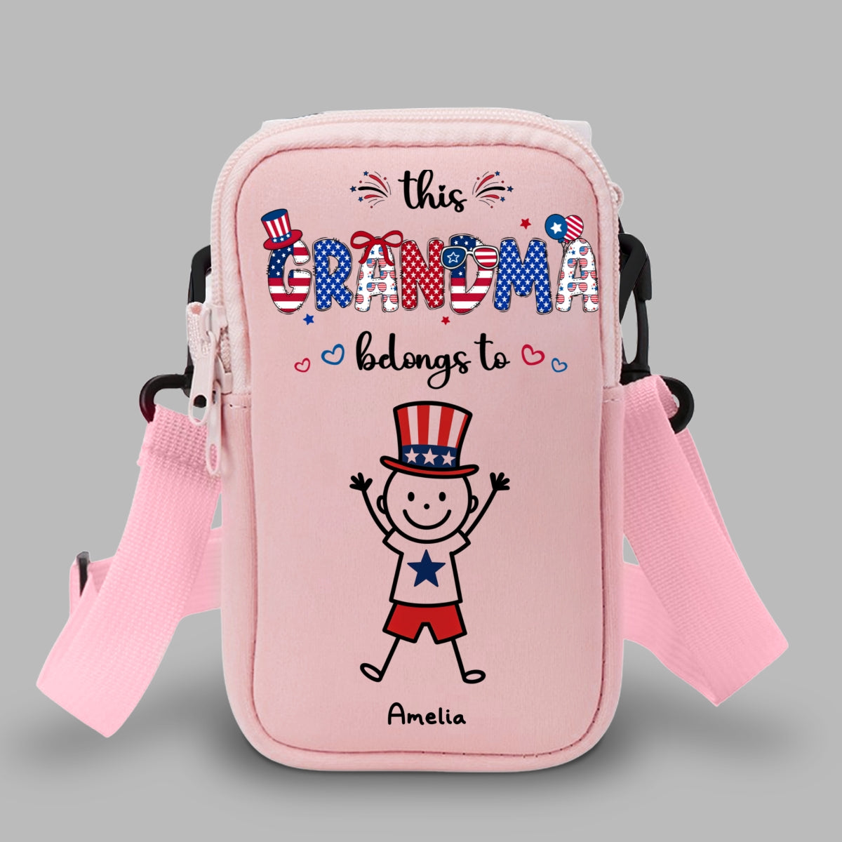 Home Is Where Your Grandma Is - Personalized Custom Water Bottle Carrier Bag