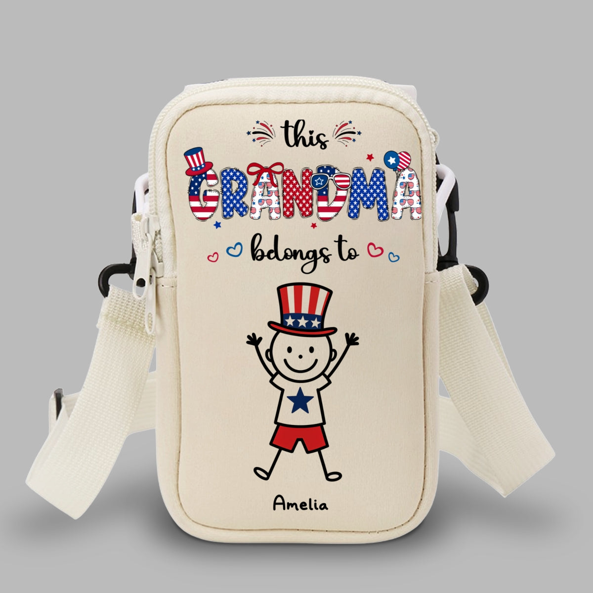 Home Is Where Your Grandma Is - Personalized Custom Water Bottle Carrier Bag