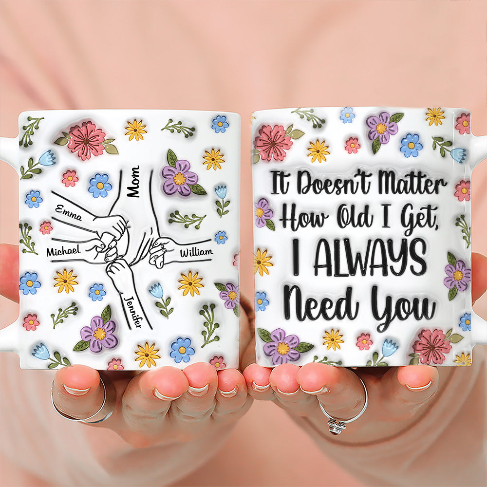 I Always Need You Version 2 - Personalized Custom 3D Inflated Effect Coffee Mug