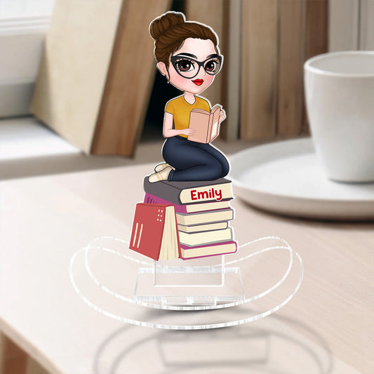 I Am A Book Lover - Personalized Custom Acrylic Shaking Stand