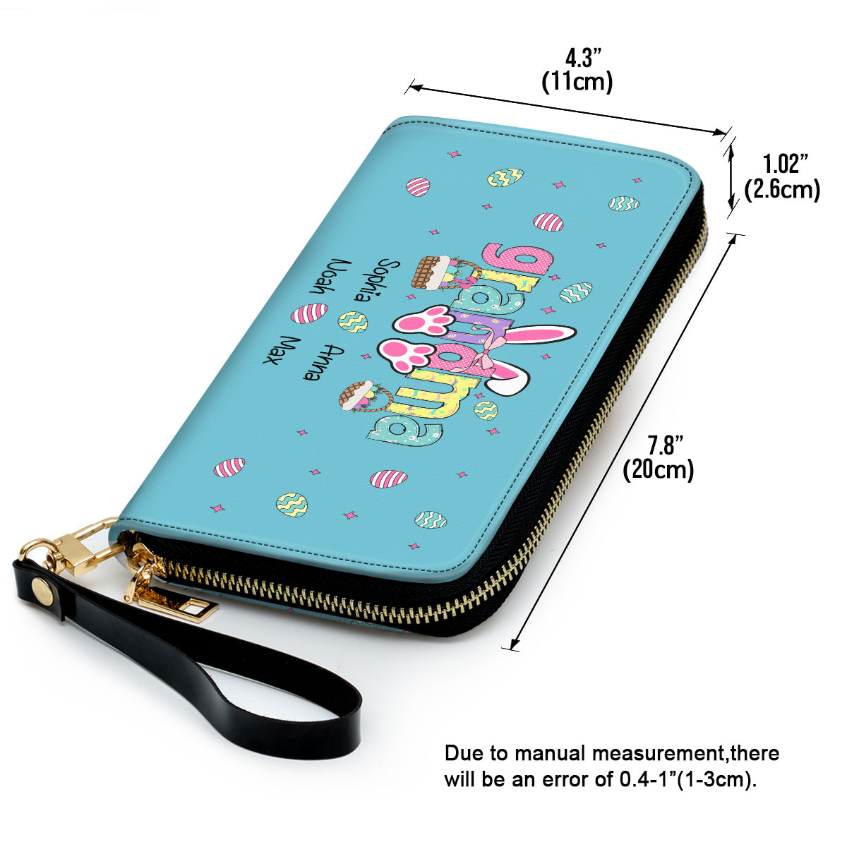 The Heart Of Grandma Is Pure Gold - Personalized Custom Leather Wallet