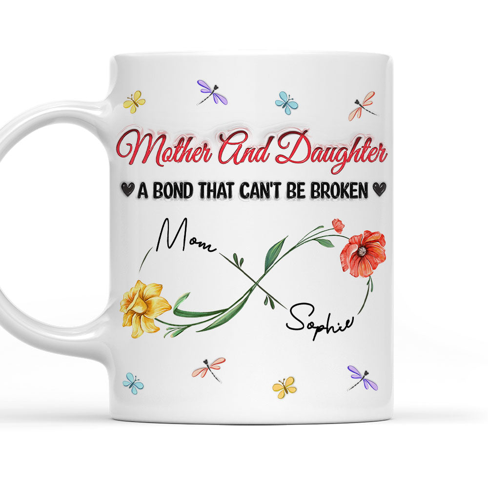 The Love Between Mother And Daughter - Personalized Custom 3D Inflated Effect Mug