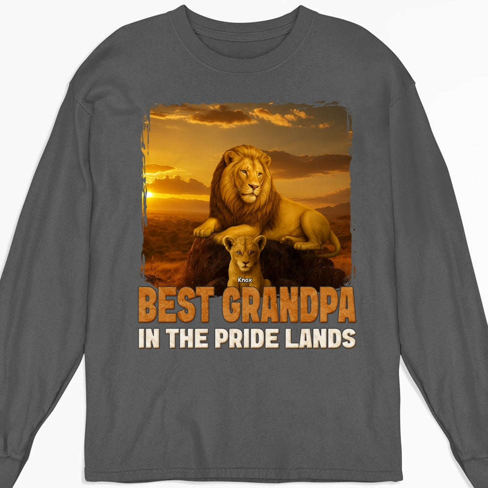 Best Dad In The Pride Lands - Personalized Custom Shirt
