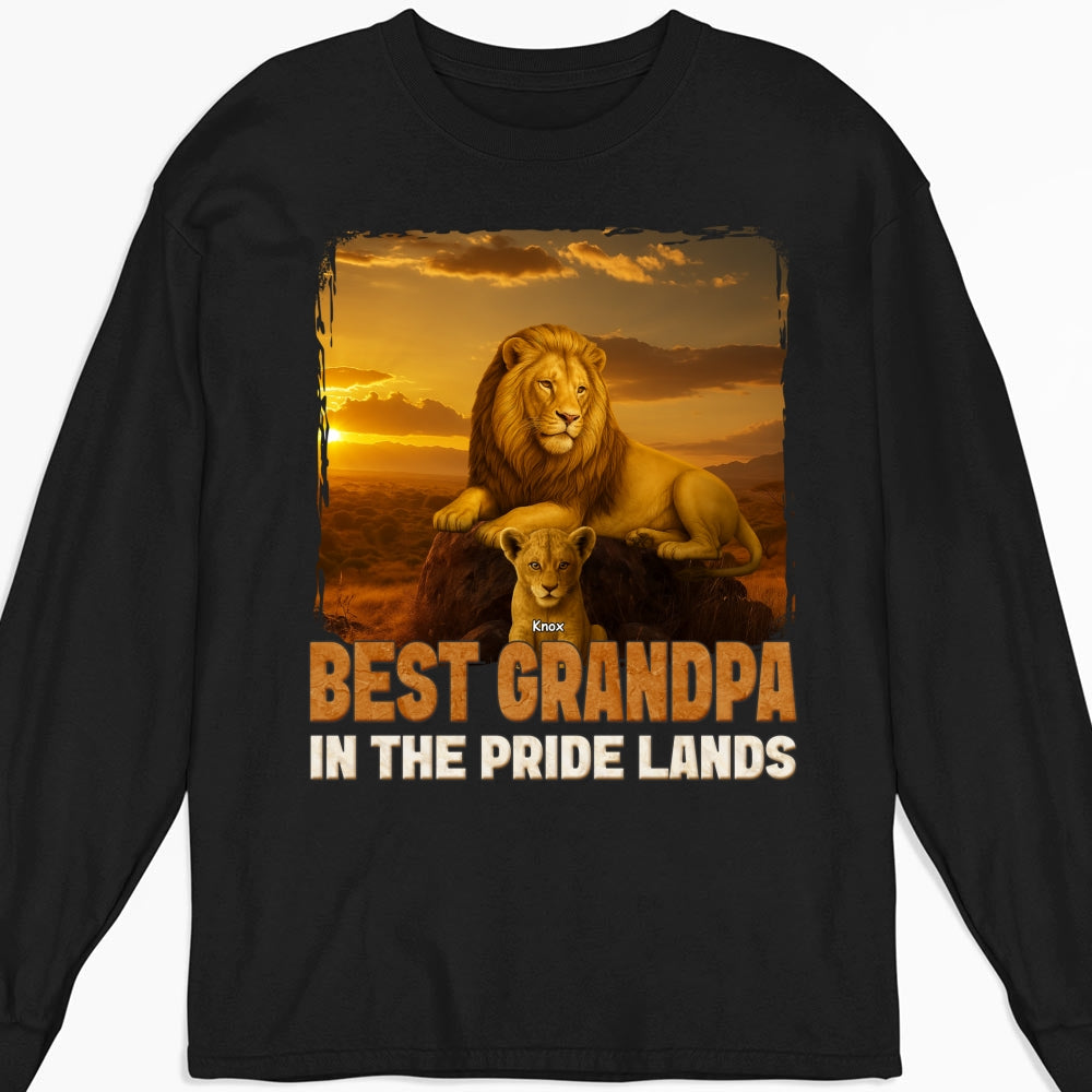 Best Dad In The Pride Lands - Personalized Custom Shirt