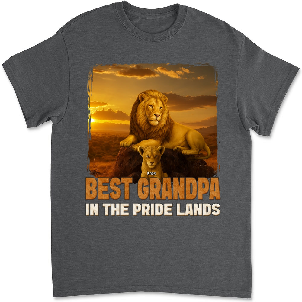 Best Dad In The Pride Lands - Personalized Custom Shirt