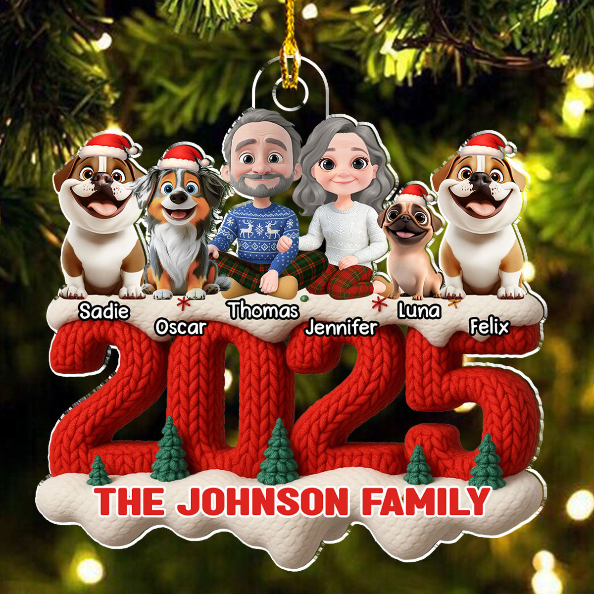 Holiday Gatherings - Personalized Custom Acrylic Ornament