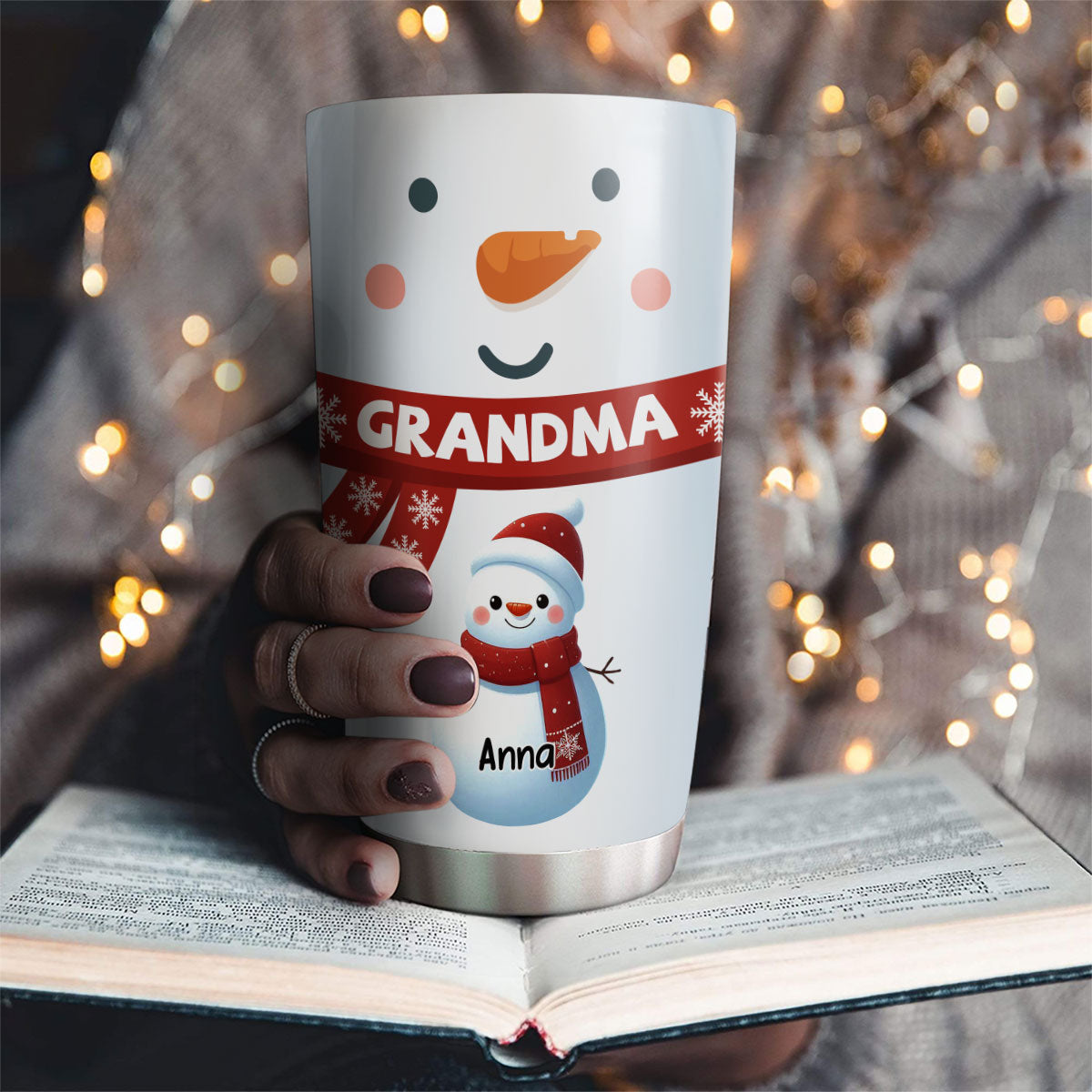 Snowman Grandma - Personalized Custom Tumbler