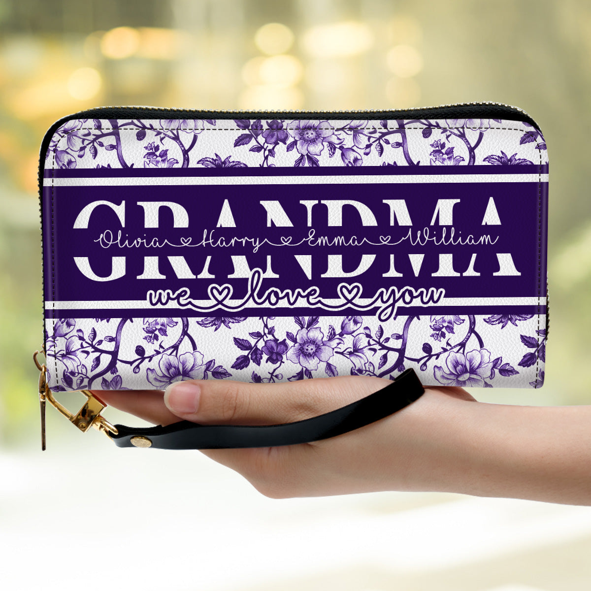 I Love You Mom - Personalized Custom Leather Wallet