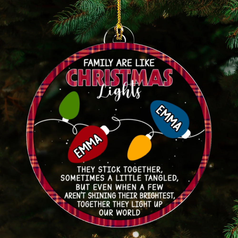 Family Lights - Personalized Custom Acrylic Ornament