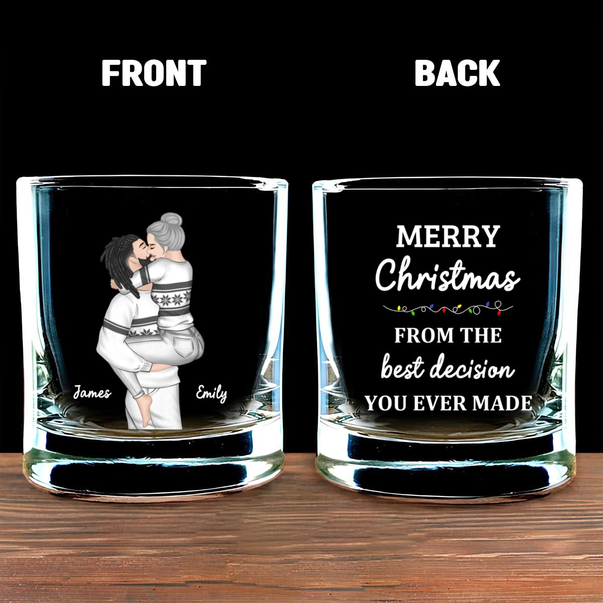 Best Decision - Personalized Custom Whiskey Glass