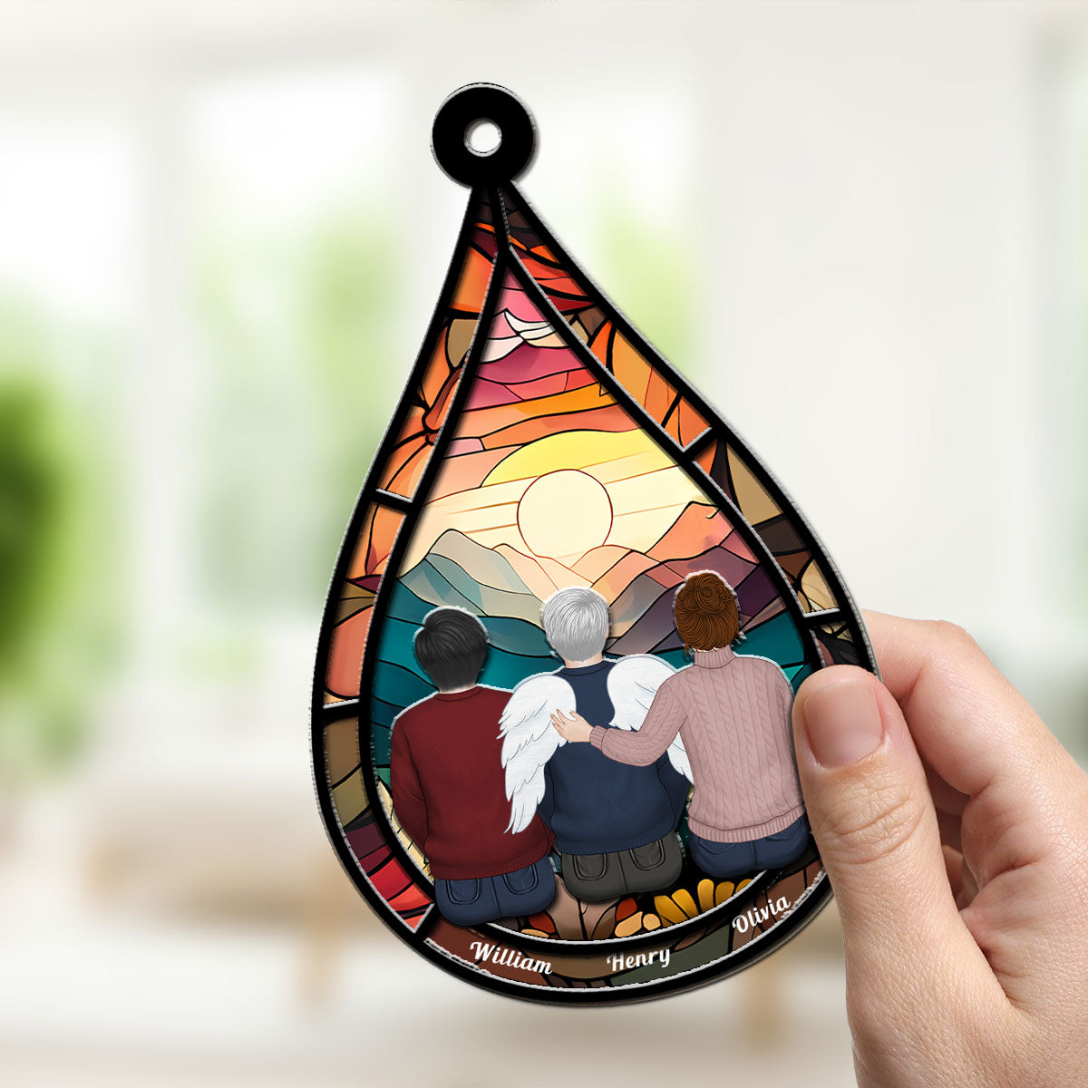 Memorial Teardrop Gift - Personalized Custom Suncatcher