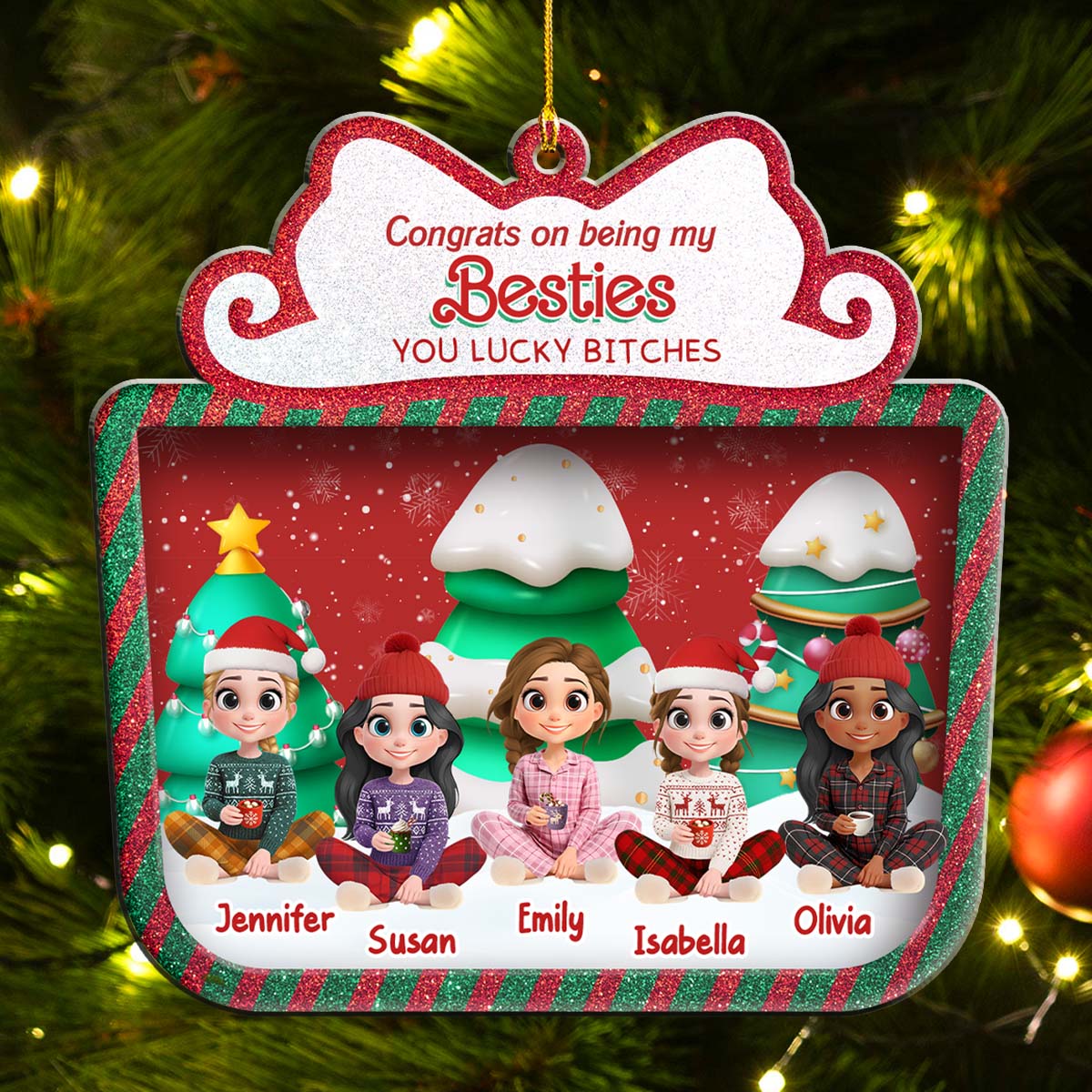 Congrats On Slay Friends - Personalized Custom Acrylic Ornament