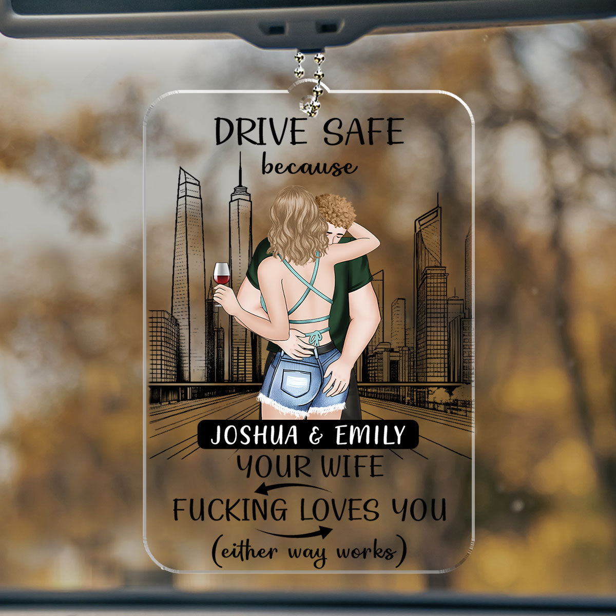 I Love You Forever & Always - Personalized Custom Car Ornament