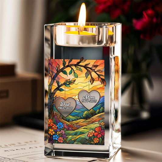 In Heaven - Personalized Custom Crystal Candle Holder