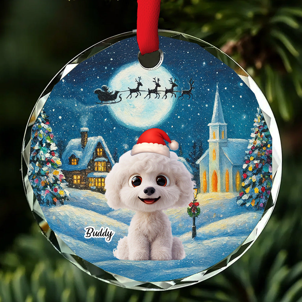 Snow Is Falling - Personalized Custom Glass Ornament