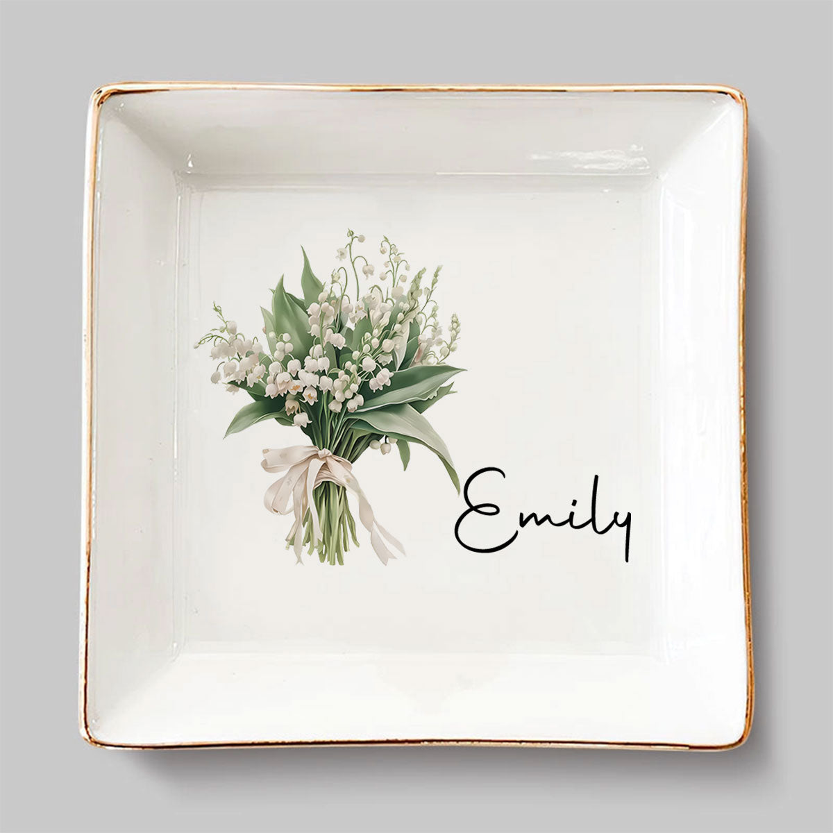 Flowers Do Not Tell They Show - Personalized Custom Jewelry Dish