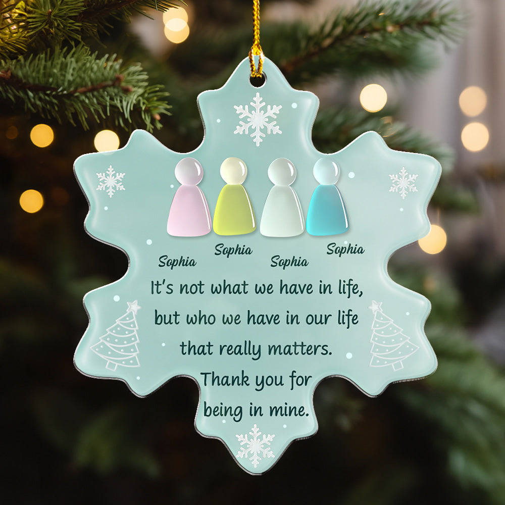 Thank You For Being In Mine Sea Glass - Personalized Custom Acrylic Ornament