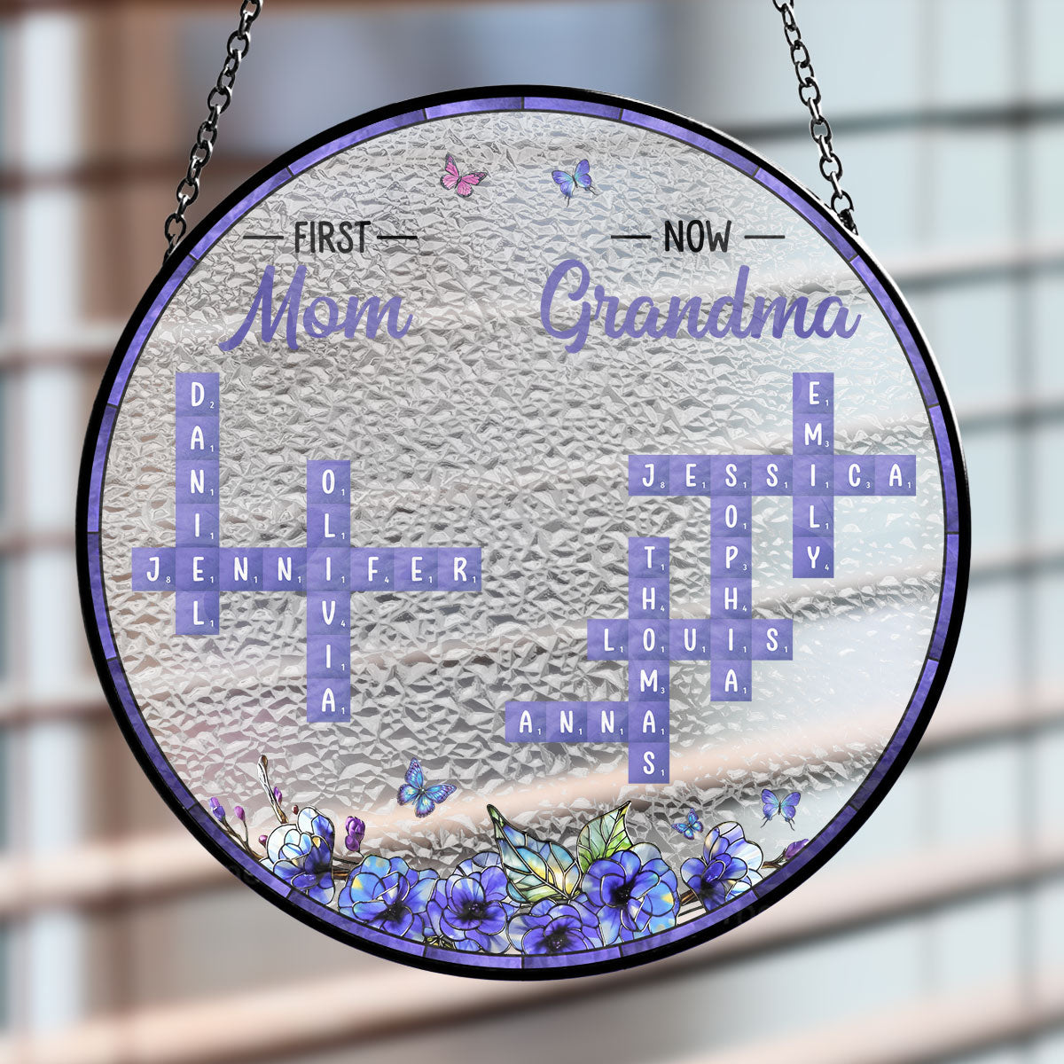 The Secret Garden Crossword - Personalized Custom Window Hanging Suncatcher