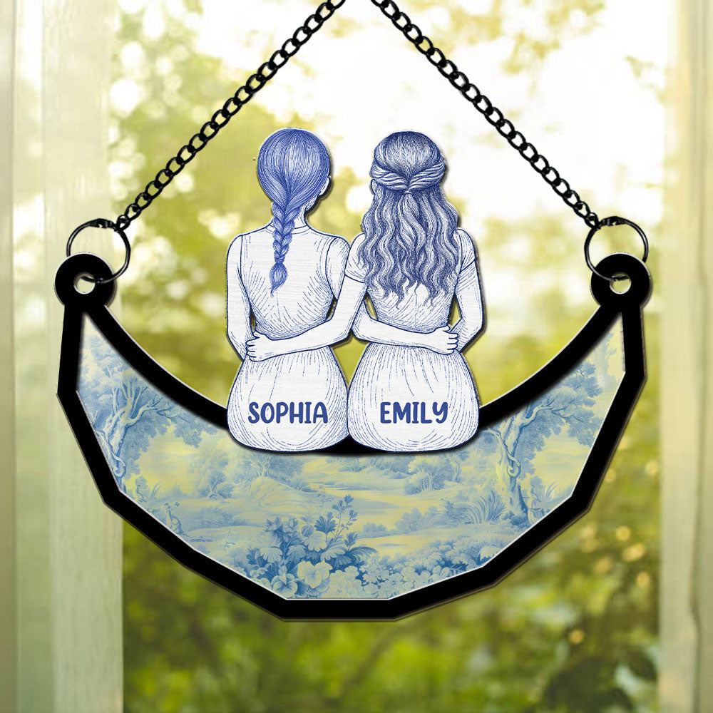Bestie For A Lifetime - Personalized Custom Suncatcher