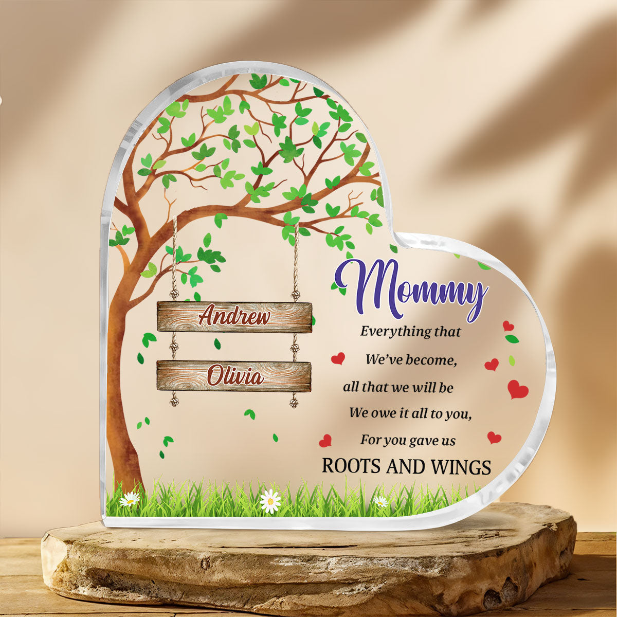 You Gave Us Roots And Wings - Personalized Custom Acrylic Plaque