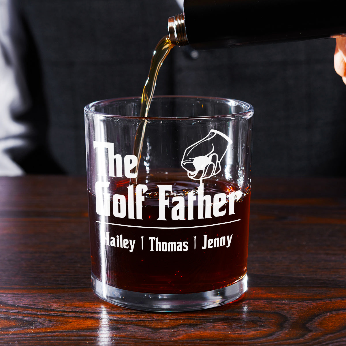 Golf Father - Personalized Custom Whiskey Glass
