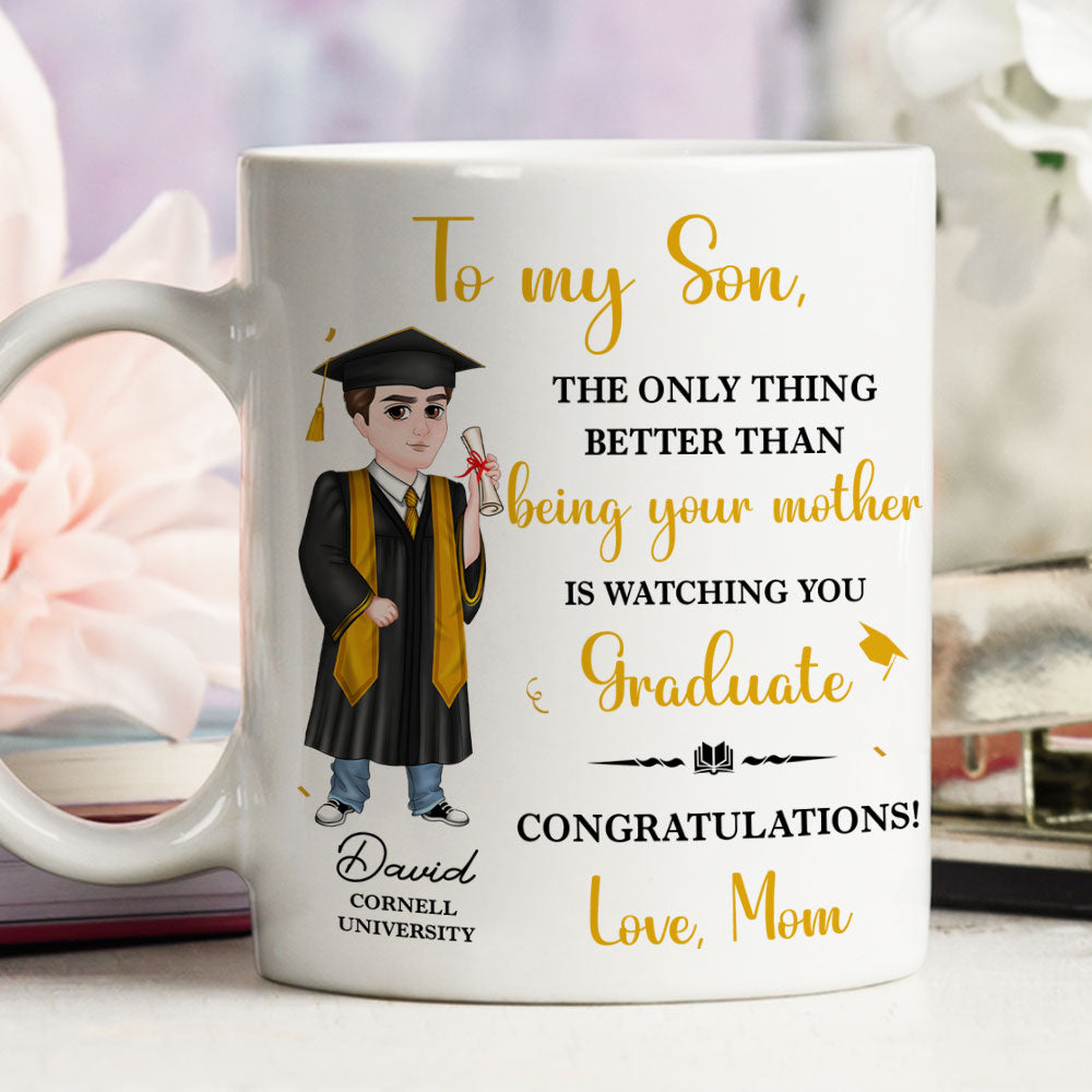 To My Daughter Son Graduation - Personalized Custom Coffee Mug