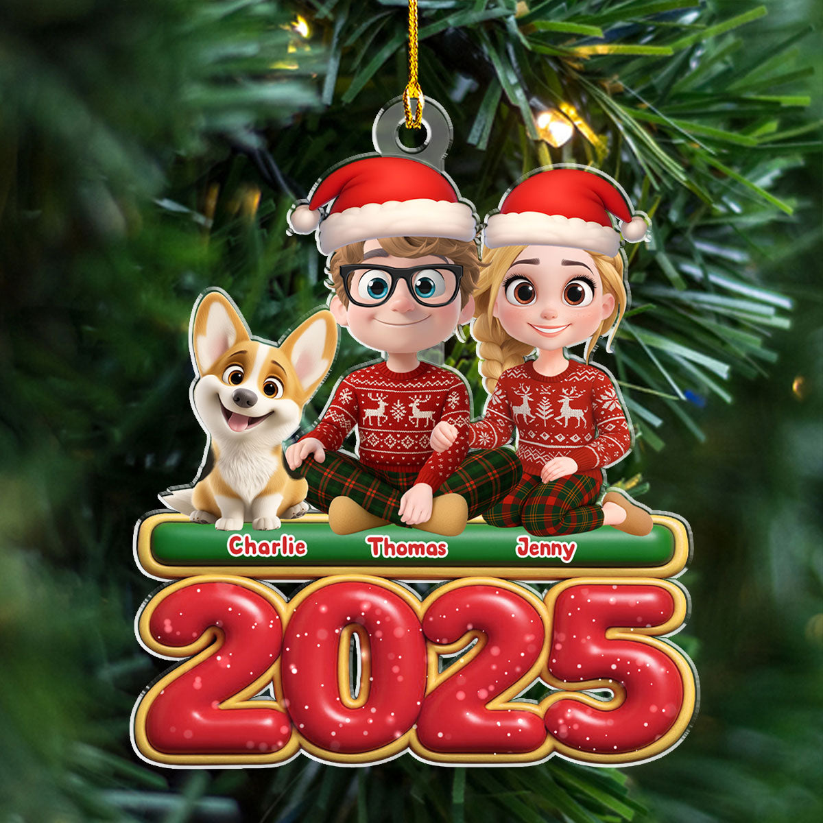 We And Our Dog - Personalized Custom Acrylic Ornament