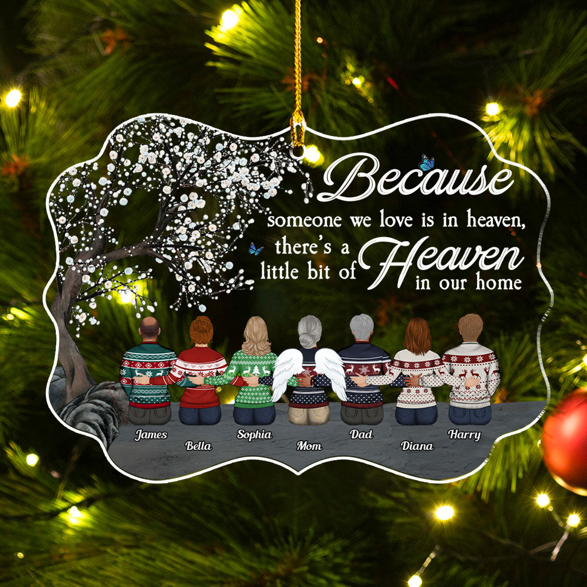 Always Beside You - Personalized Custom Acrylic Ornament