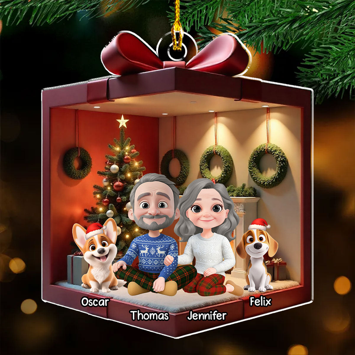 You Me Dog - Personalized Custom Acrylic Ornament