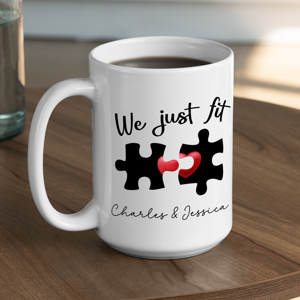 We Just Fit - Personalized Custom Coffee Mug